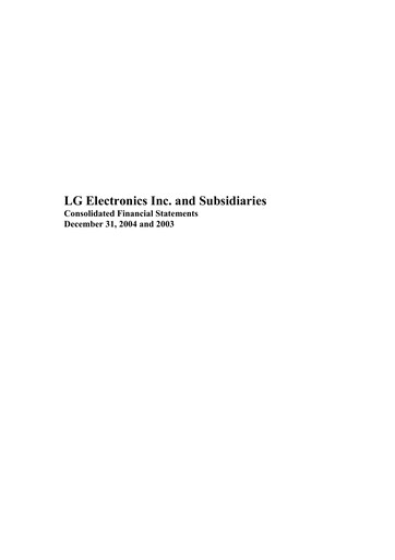Thumbnail LG Electronics
 Financial Statement 2004