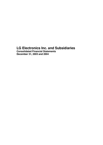 Thumbnail LG Electronics
 Financial Statement 2005