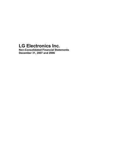 Thumbnail LG Electronics
 Financial Statement 2007