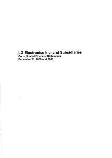 Thumbnail LG Electronics
 Financial Statement 2009