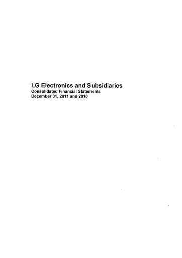 Thumbnail LG Electronics
 Financial Statement 2011