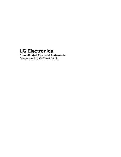 Thumbnail LG Electronics
 Financial Statement 2017