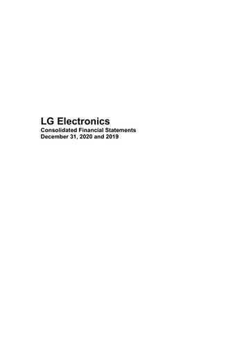 Thumbnail LG Electronics
 Financial Statement 2020