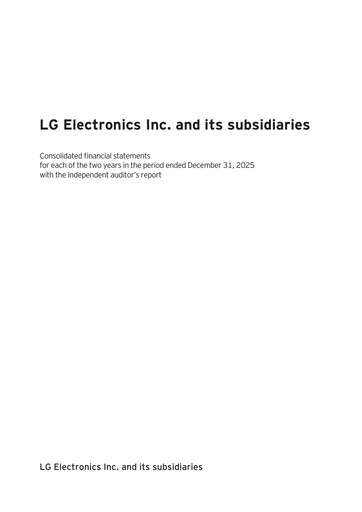 Thumbnail LG Electronics
 Financial Statement 2025