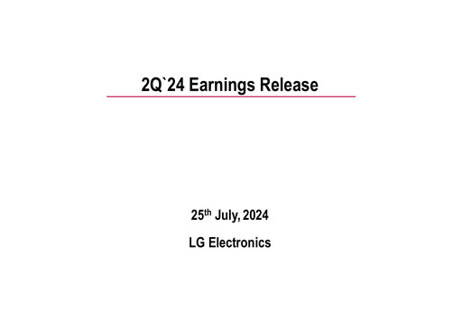 Thumbnail LG Electronics
 Quarterly Report 2024-q2