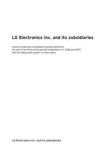 Thumbnail LG Electronics
 Quarterly Report 2026-q1