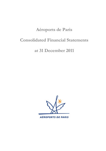 Miniature Aéroports de Paris Bilan financier 2011