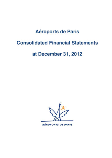 Miniature Aéroports de Paris Bilan financier 2012