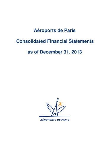 Miniature Aéroports de Paris Bilan financier 2013