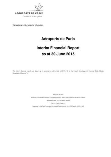 Thumbnail Aéroports de Paris Half-year Report 2015-h1