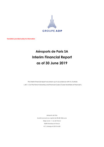 Thumbnail Aéroports de Paris Half-year Report 2019-h1