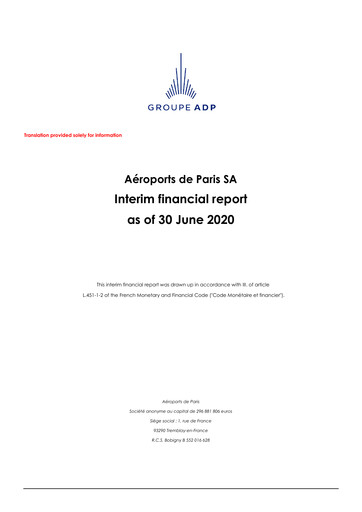 Thumbnail Aéroports de Paris Half-year Report 2020-h1