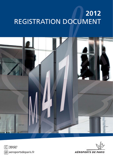 Thumbnail Aéroports de Paris Universal Registration Document 2012