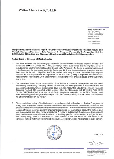 Thumbnail Mastek Quarterly Report 2019-q2