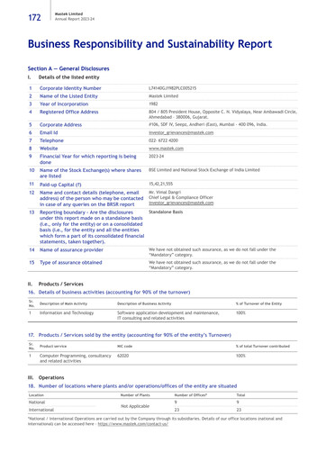 Thumbnail Mastek Sustainability Report 2023-2024