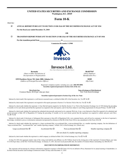 Thumbnail Invesco
 Annual Report 2010