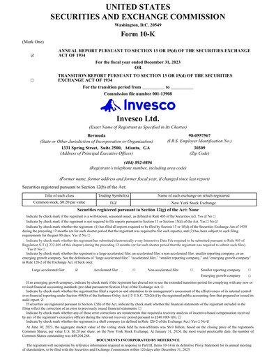 Thumbnail Invesco
 Annual Report 2023