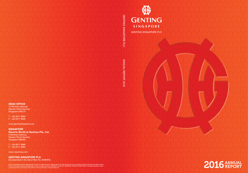 Thumbnail Genting Singapore Annual Report 2016