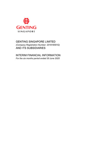 Thumbnail Genting Singapore Half-year Report 2025-h1