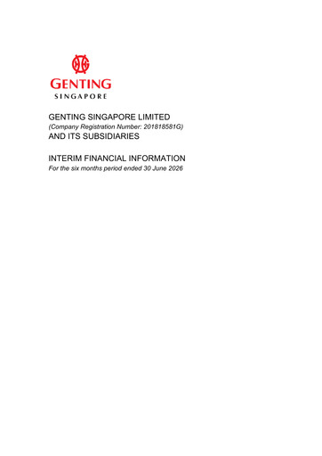 Vorschaubild Genting Singapore Halbjahresbericht 2026-h1