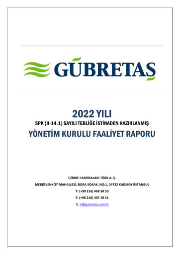 Thumbnail GÜBRETAŞ Annual Report 2022