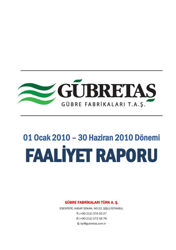 Thumbnail GÜBRETAŞ Half-year Report 2010-h1