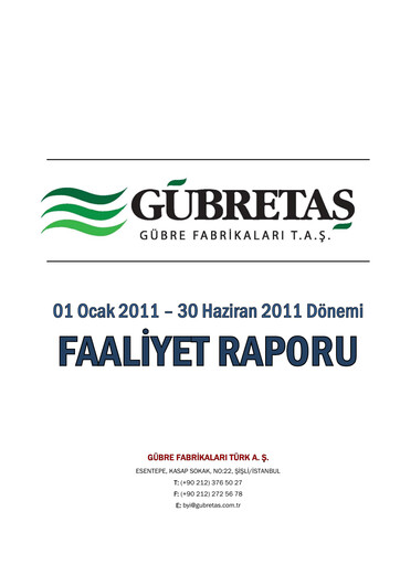 Thumbnail GÜBRETAŞ Half-year Report 2011-h1