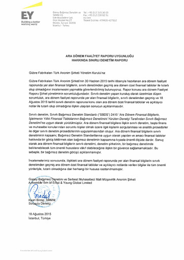 Thumbnail GÜBRETAŞ Half-year Report 2015-h1