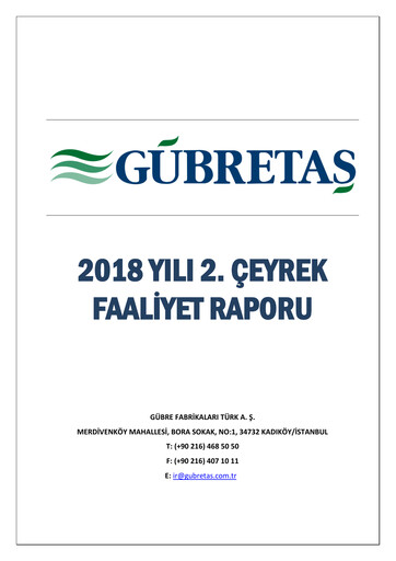 Thumbnail GÜBRETAŞ Half-year Report 2018-h1