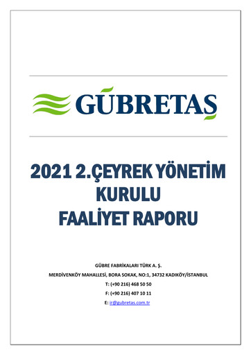 Thumbnail GÜBRETAŞ Half-year Report 2021-h1