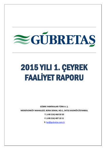 Thumbnail GÜBRETAŞ Quarterly Report 2015-q1
