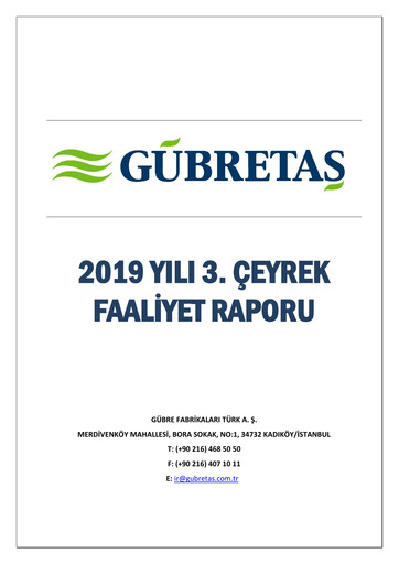 Thumbnail GÜBRETAŞ Quarterly Report 2019-q3