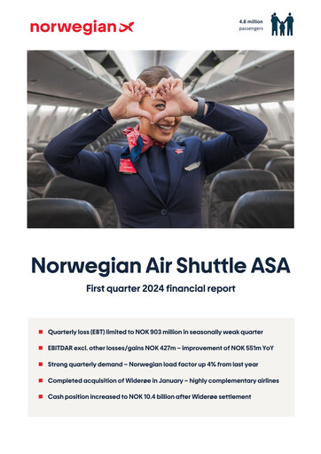 Thumbnail Norwegian Air Shuttle
 Quarterly Report 2024-q1