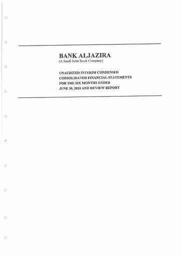 Thumbnail Bank AlJazira Financial Statement 2010-h1