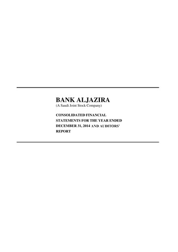 Thumbnail Bank AlJazira Financial Statement 2014