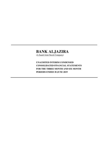 Thumbnail Bank AlJazira Financial Statement 2019-h1