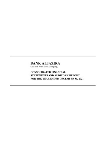 Thumbnail Bank AlJazira Financial Statement 2021