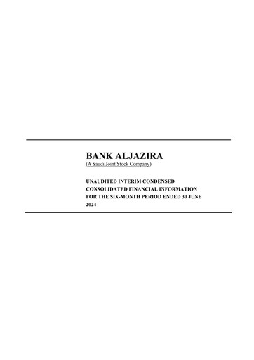 Thumbnail Bank AlJazira Financial Statement 2024-h1