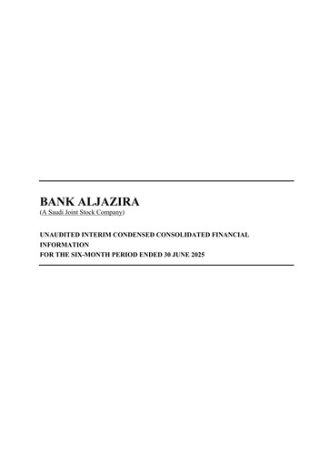 Thumbnail Bank AlJazira Financial Statement 2025-h1