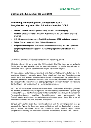 Thumbnail HeidelbergCement Quarterly Report 2020-q1