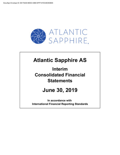 Miniature Atlantic Sapphire Bilan financier fy2019