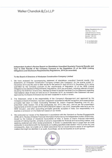 Thumbnail Hindustan Construction Company
 Quarterly Report 2019-q3
