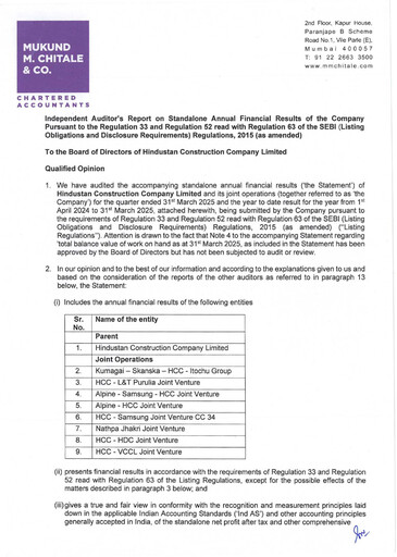 Thumbnail Hindustan Construction Company
 Quarterly Report 2025-q4