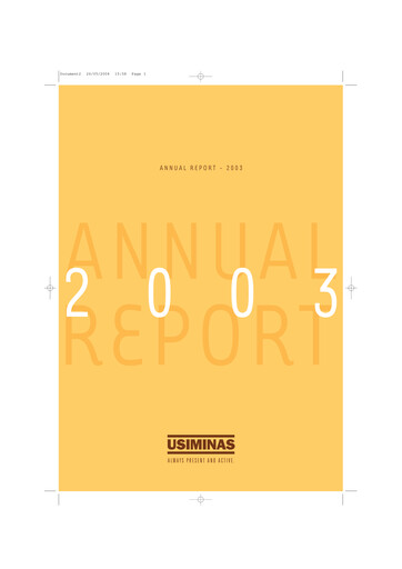 Thumbnail Usiminas Annual Report 2003