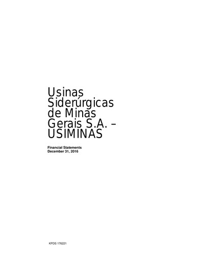 Thumbnail Usiminas Financial Statement 2016