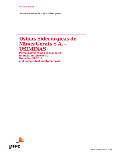 Thumbnail Usiminas Financial Statement 2019