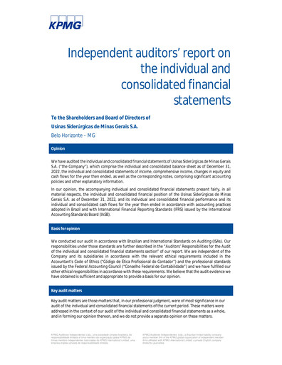 Thumbnail Usiminas Financial Statement 2022