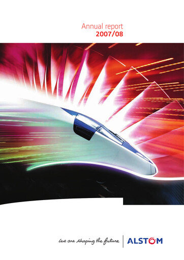 Thumbnail Alstom Annual Report 2007-2008