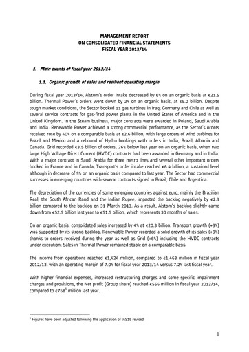 Thumbnail Alstom Financial Statement 2013