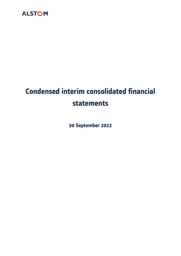 Thumbnail Alstom Financial Statement 2022-h1